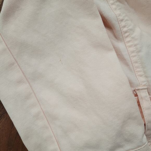 Lauren Ralph Lauren Cotton Linen Blend Belted Pastel Pink Coat Size Small - Picture 7 of 9